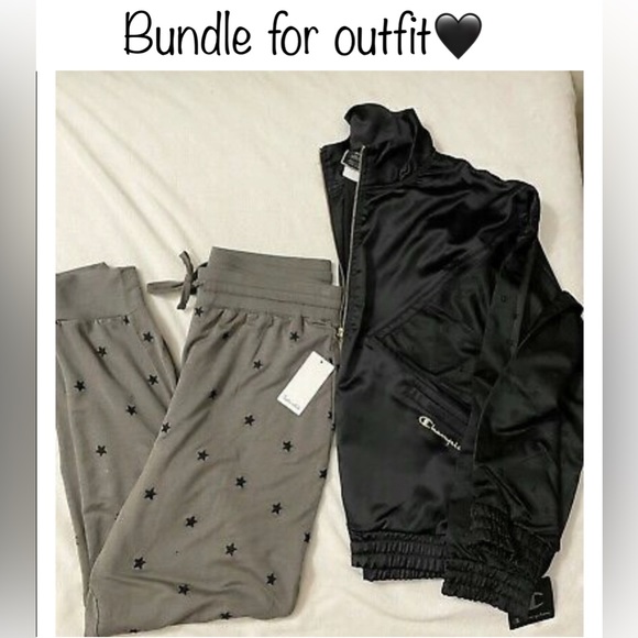 🎉HP🎉New! Splendid Embroidered Star Green Jogger Pants Size Large $138🖤✨ - Picture 5 of 12